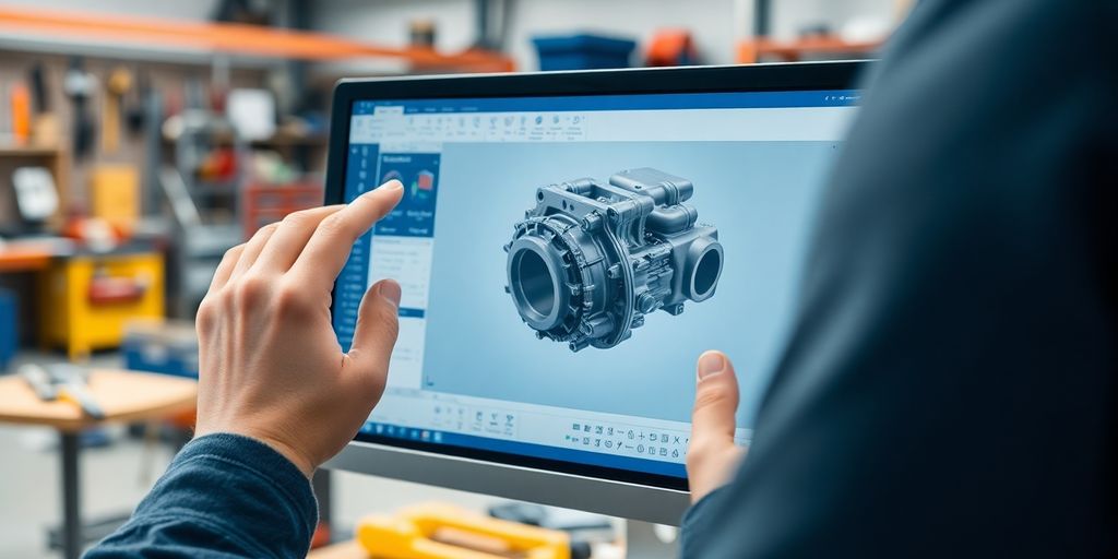 Mechanical engineer designing car parts.