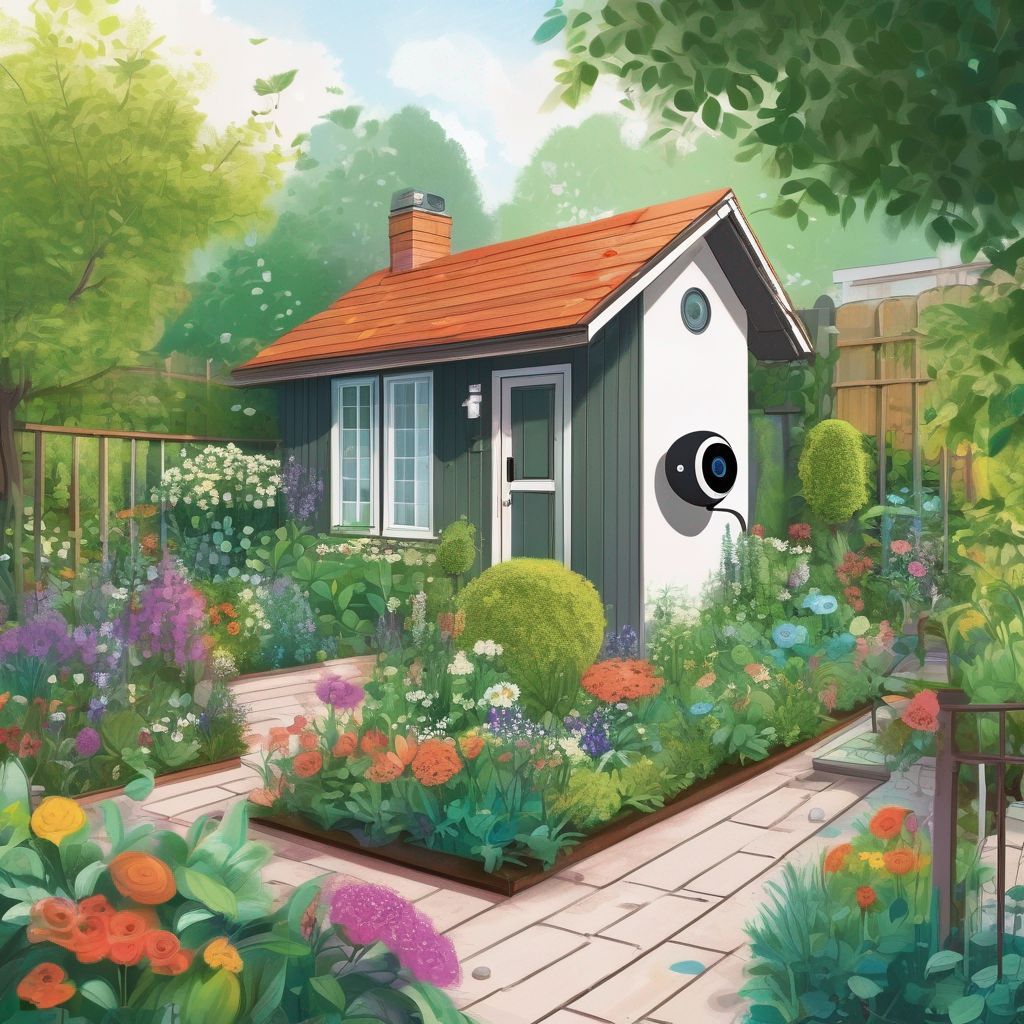 smart garden with security camera