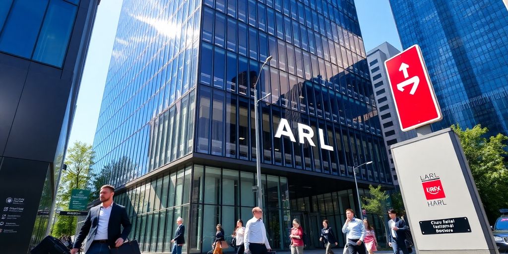 HARL building with people in front.