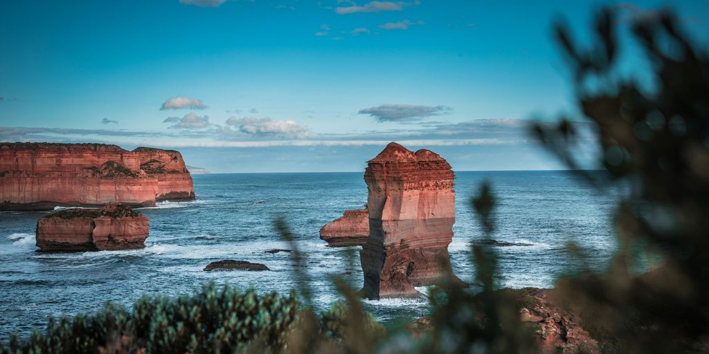 rock formations on shore