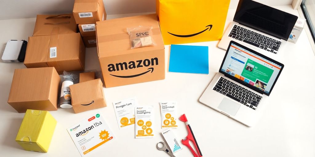 Essential tools for Amazon FBA in a workspace.