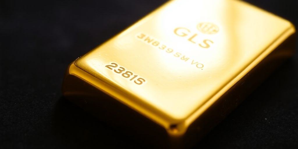 Photo d'une barre d'or brillante sur velours.