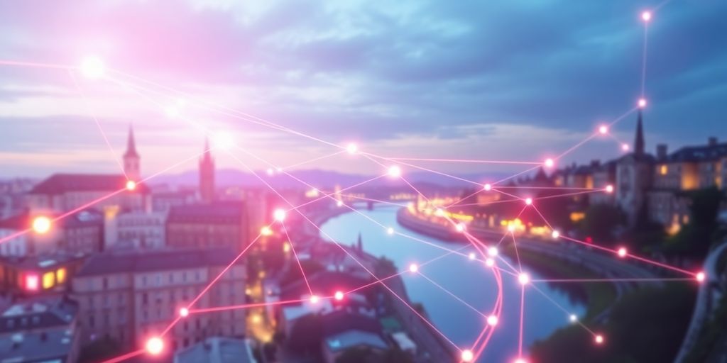 Moderní webové rozhraní s ikonami pro Evropu.