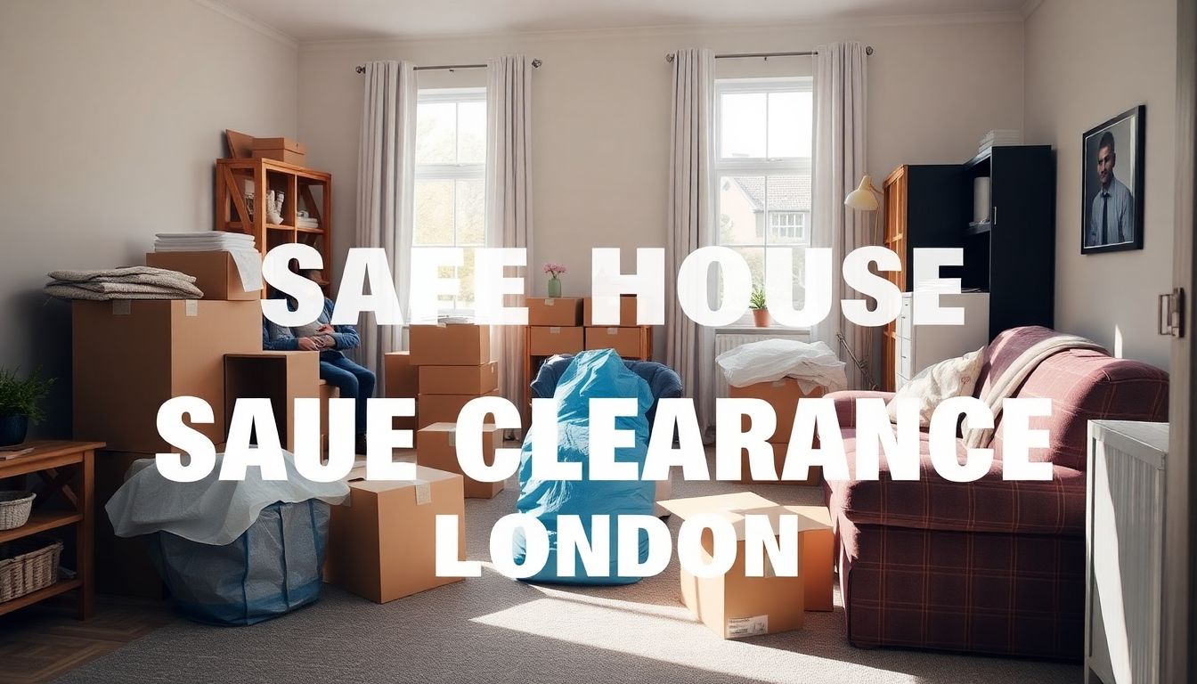 Safe house clearance scene with boxes and protective gear.
