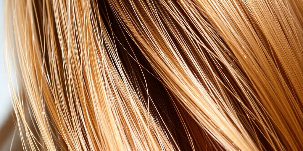 Healthy, shiny, long hair with natural shine.