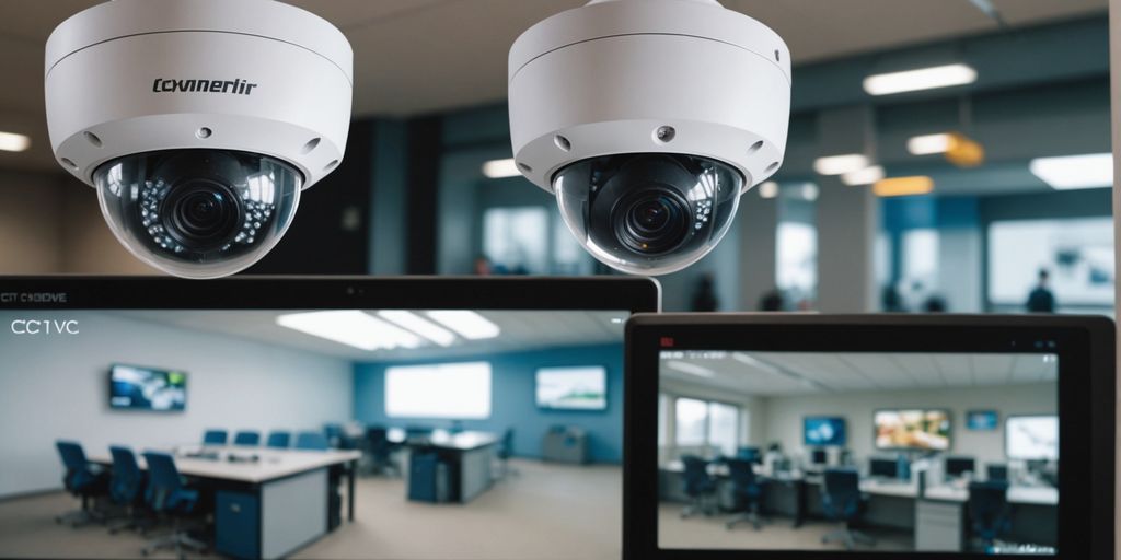 Analogue and IP CCTV cameras side by side.