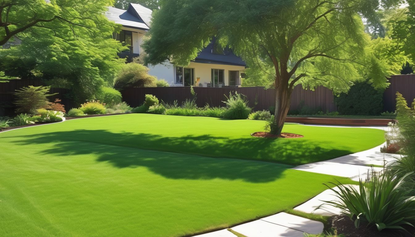 well-maintained lawn