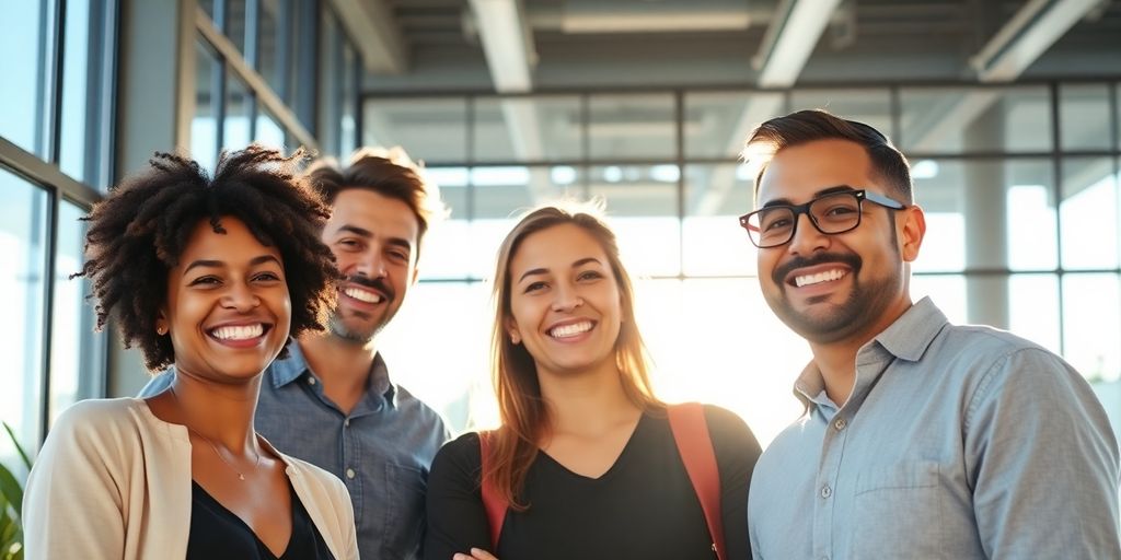 Emprendedores latinos exitosos celebrando en Canadá.