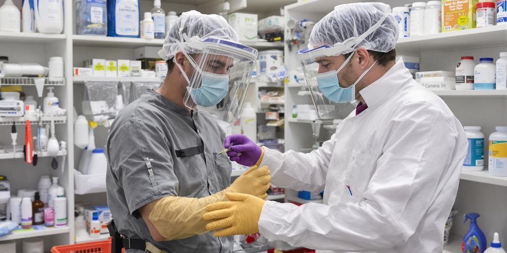 Tehnician de dezinsecție în farmacie veterinară.