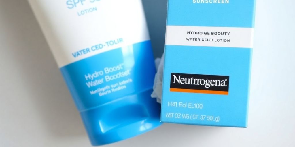 Neutrogena Hydro Boost Water Gel Lotion Sunscreen SPF 50 bottle.