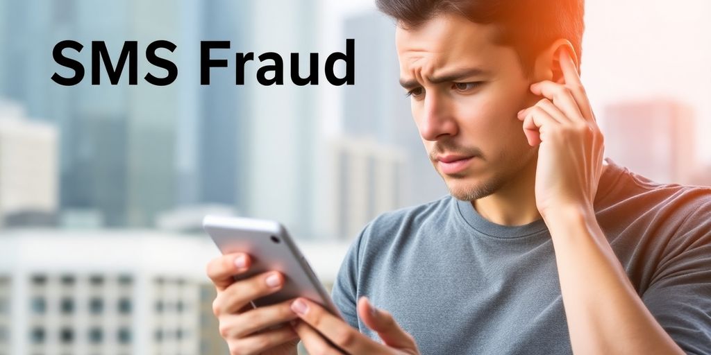 Personne inquiète avec un smartphone concernant la fraude.