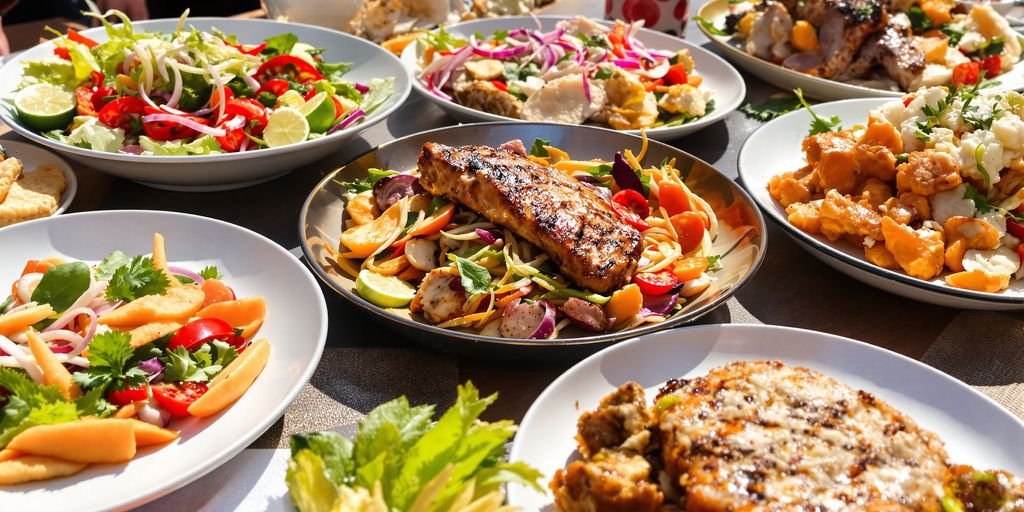 Delicious food spread at Jenks restaurants.