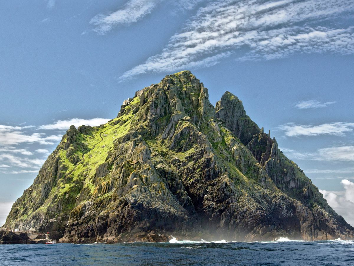 landscape photo of mountain island