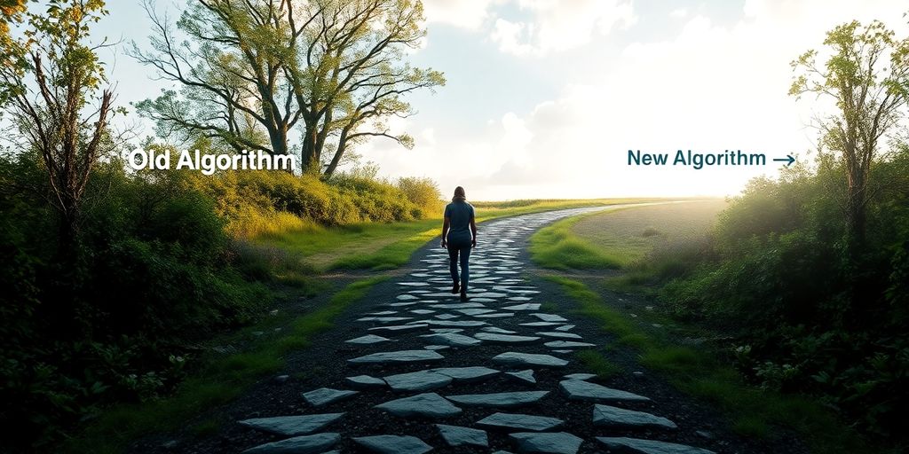 A person adapting to Google algorithm changes