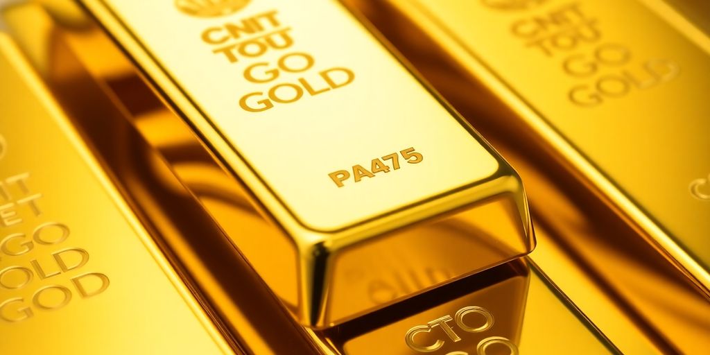 Des barres d'or brillantes empilées ensemble.