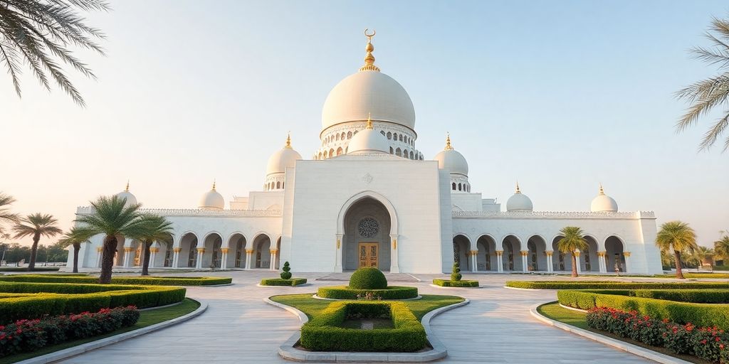 Mary, Mother of Jesus Mosque with beautiful architecture and gardens.