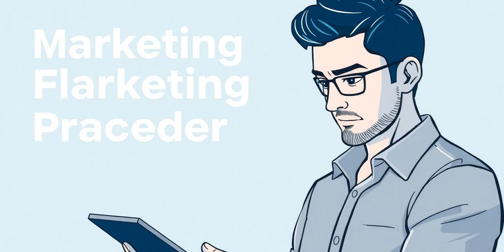 Marketing manager using Six Sigma illustration