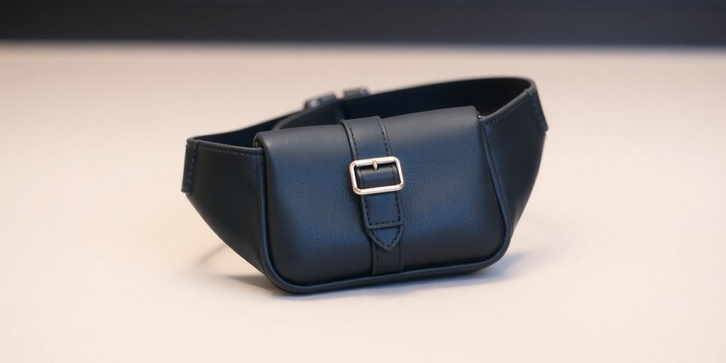 Un sac banane tendance sur fond neutre.