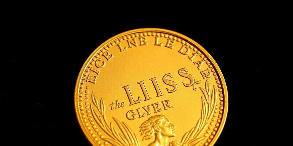 Pièce d'or rare avec erreur de frappe visible.