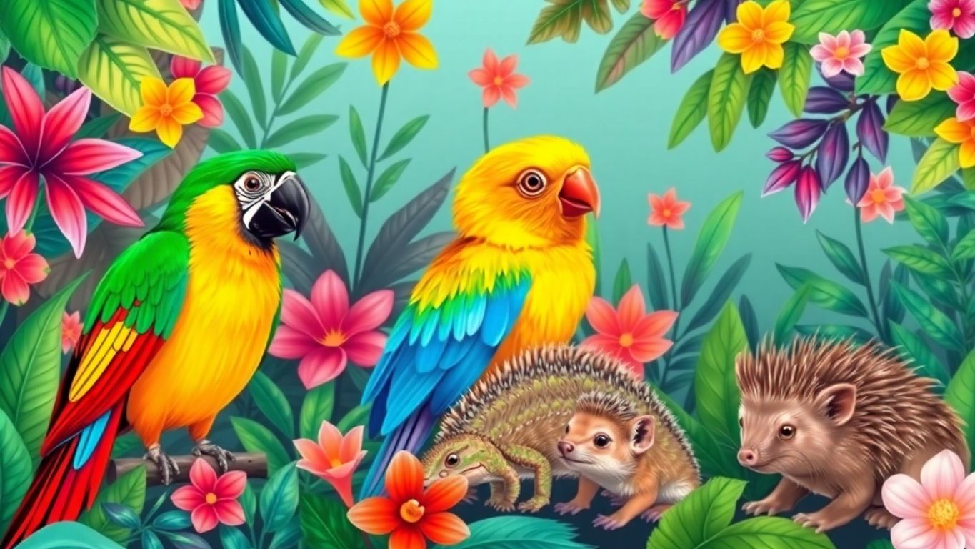 Animais exóticos como animais de estimação.