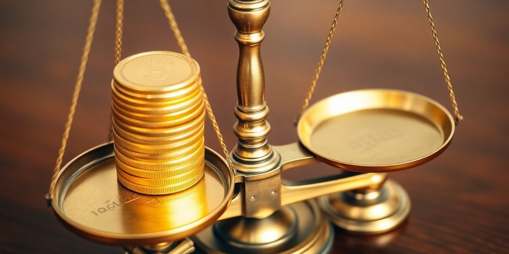 Balance commerciale avec pièces d'or