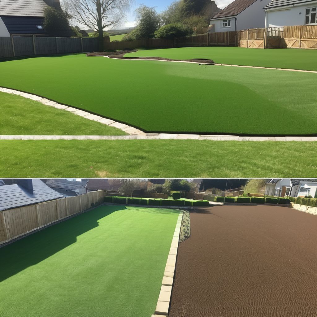 professional turf laying service in action