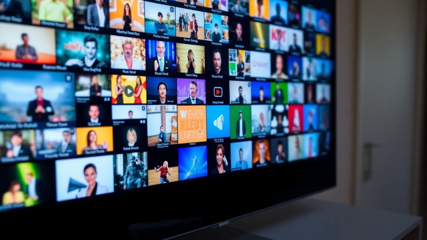 Écran TV avec chaînes et VOD