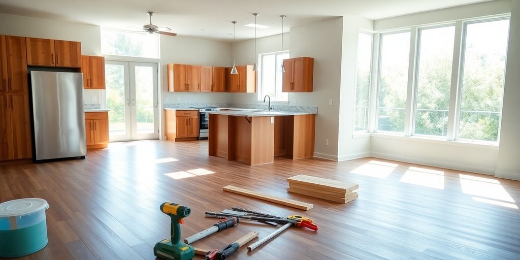 Home interior renovation.