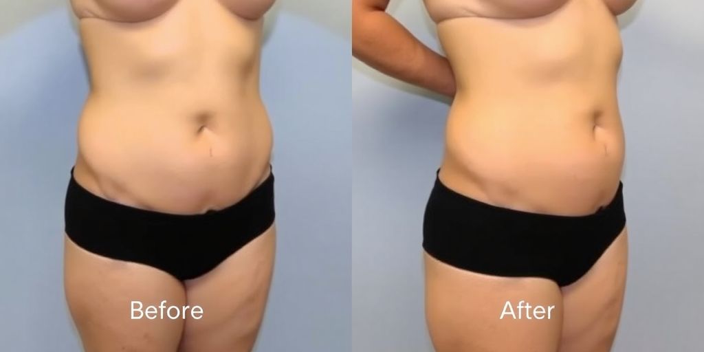 Emsculpt NEO before and after body transformation.