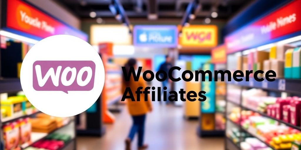 YITH WooCommerce Affiliates logo in a shopping setting.