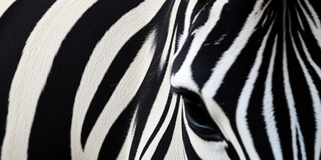 Close-up of zebra stripes illustrating moderation in design.