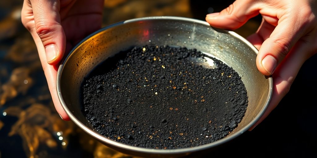 Gold panning in a Texas stream