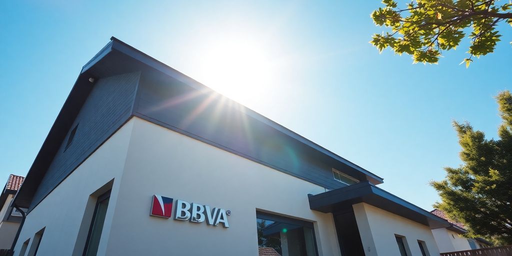 Casa con seguro BBVA y hipoteca.