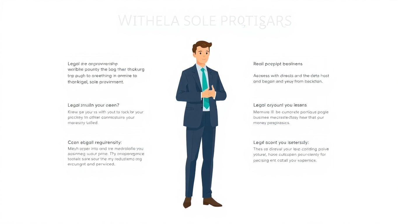 Illustrasjon av enkeltmannsforetak og juridiske krav.