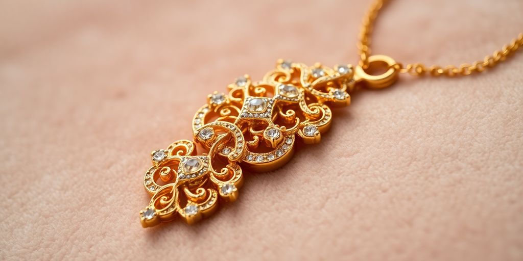 Bijoux en or sur fond de velours élégant.