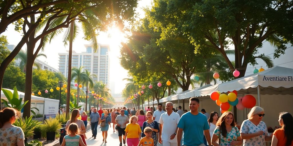 Vibrant community healthcare event in Aventura, Florida.
