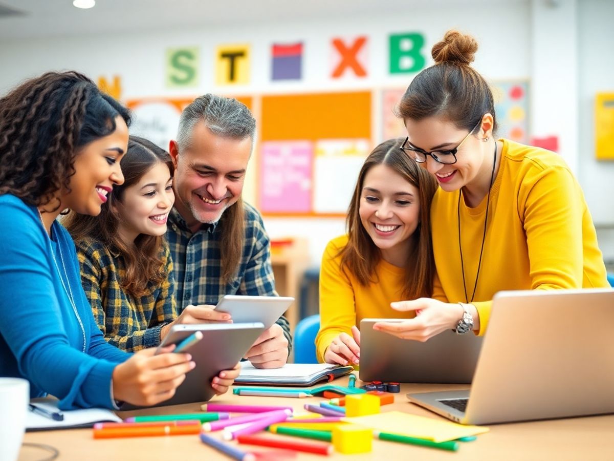 Părinți și profesori colaborând cu instrumente digitale