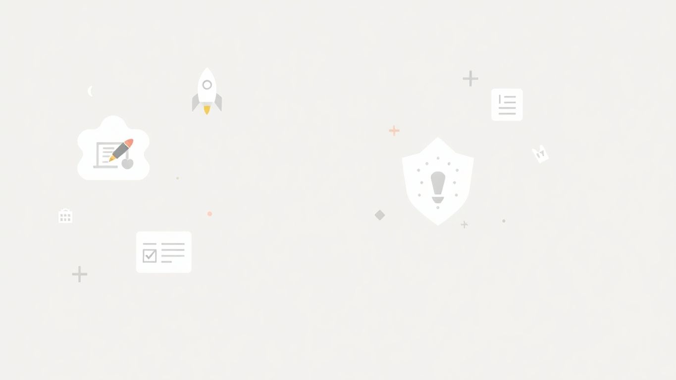 Illustrasjon av immaterielle rettigheter for nyetablerte bedrifter.