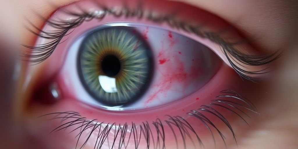 Close-up of a red, irritated eye