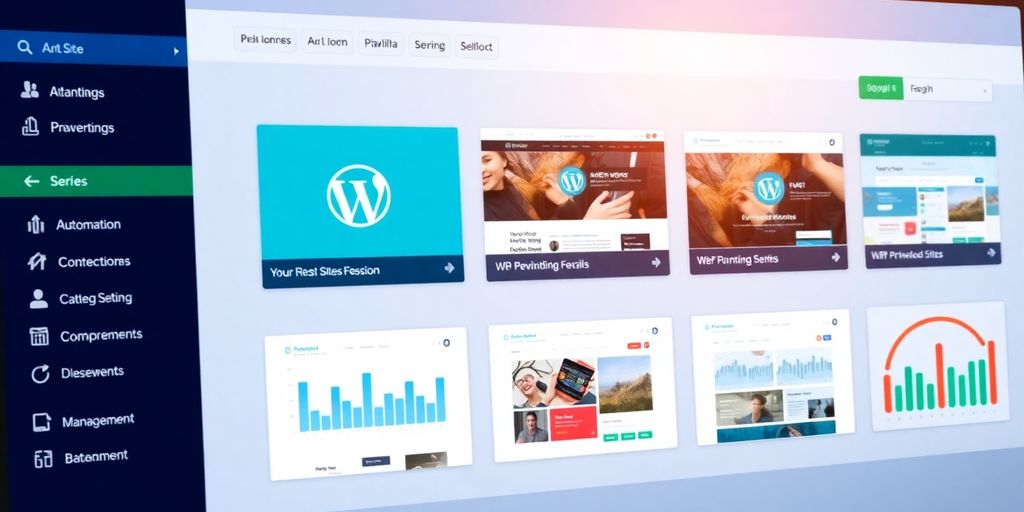 Photorealistic dashboard for managing WordPress sites.