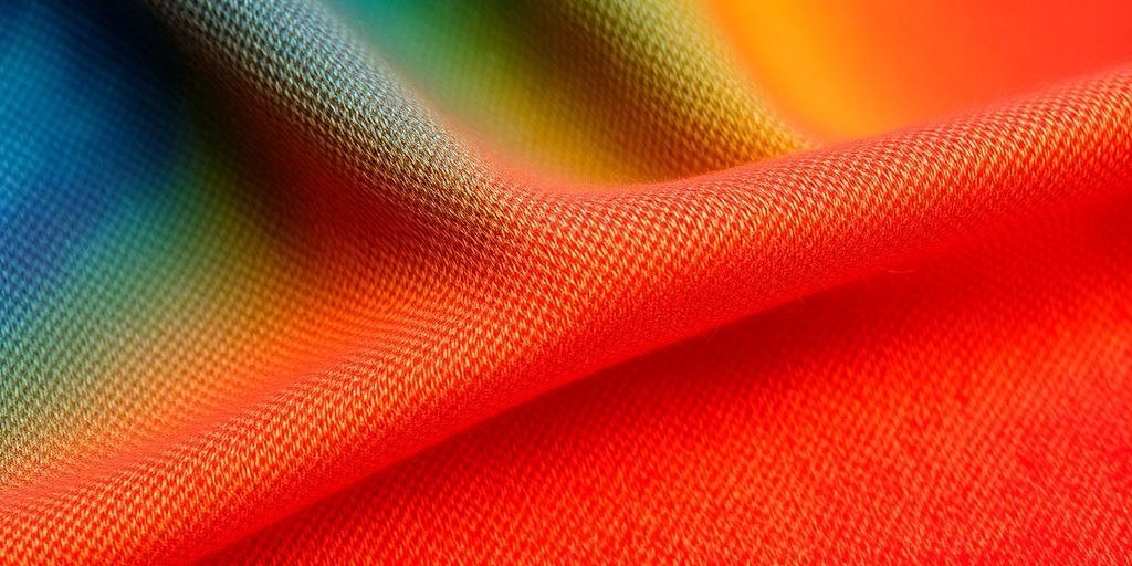 Fabric swatch with vibrant, colorfast dye.