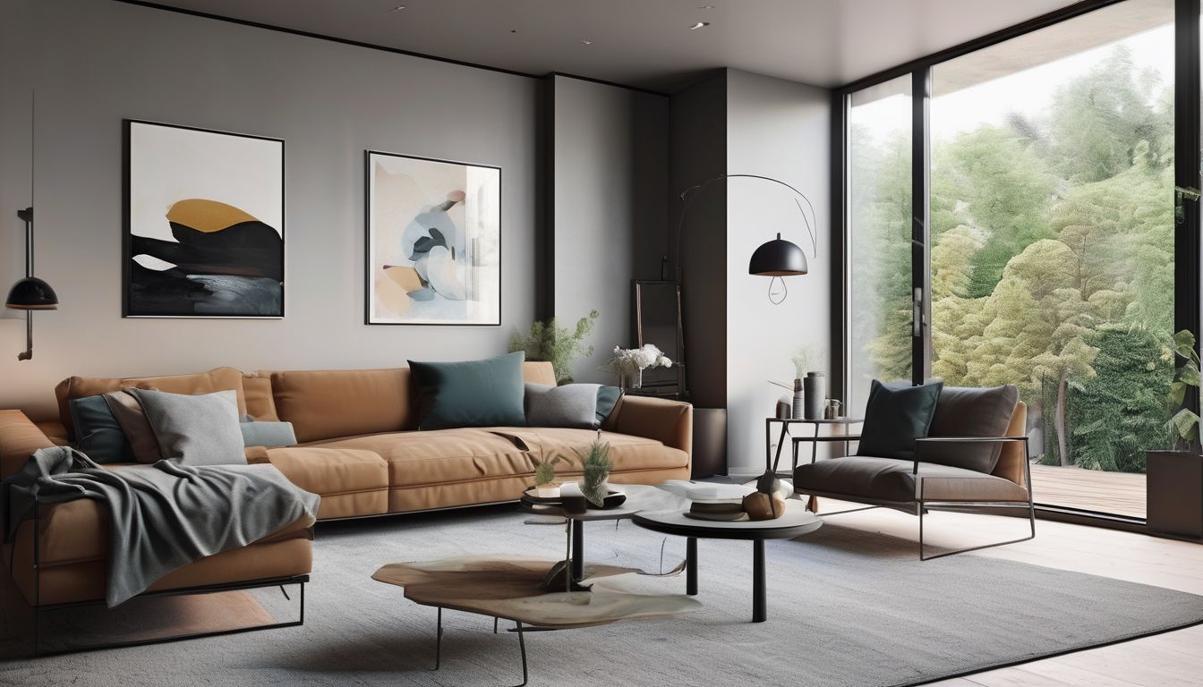 modern home interior with matte finish and trendy color palette