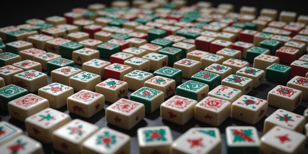 American Mahjong tiles with unique designs and vibrant colors.