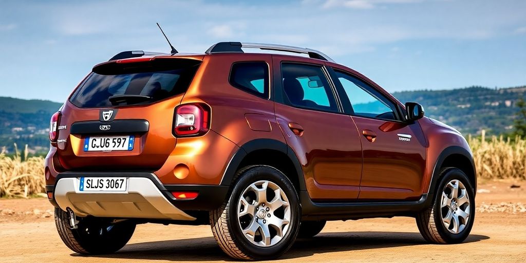 Dacia Duster in natürlicher Umgebung, modernes Design.