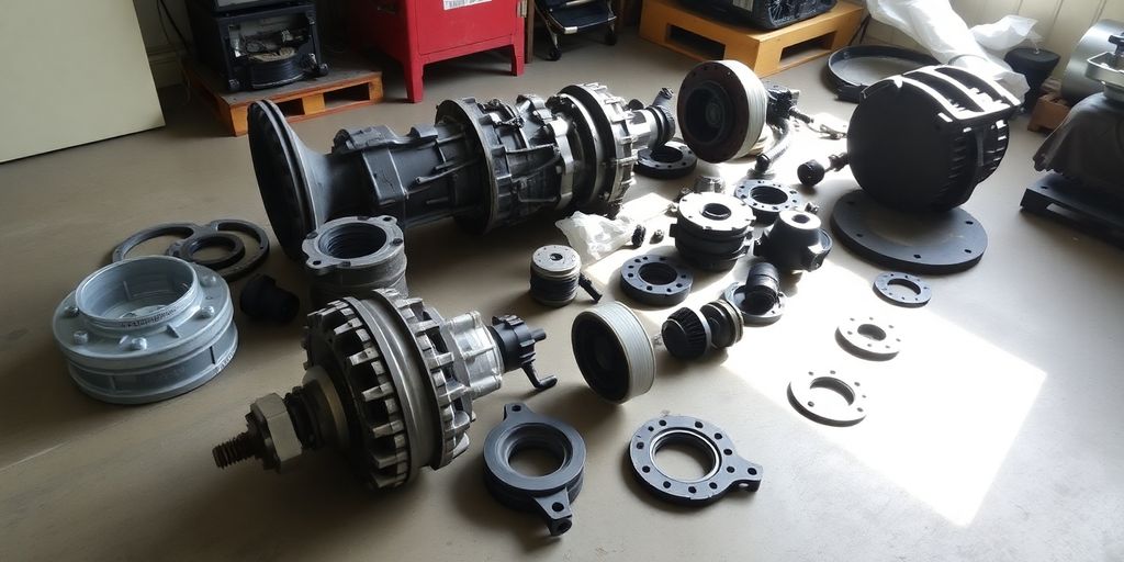 Toyota Hilux gearbox components, ready for installation.