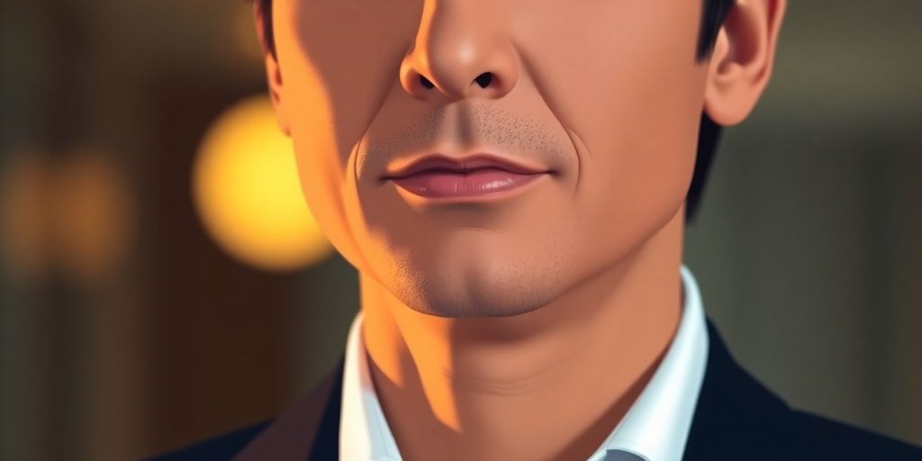 Professional CEO portrait, subtle leadership.
