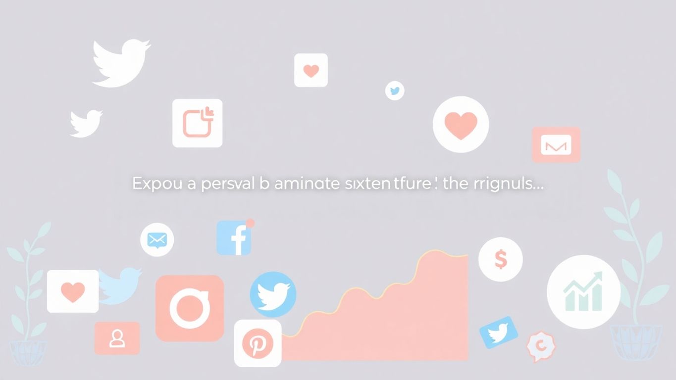 Illustrasjon av sosiale medier og analyser.