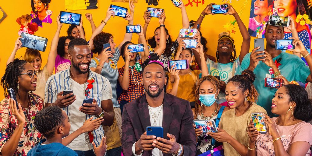 People engaging with videos on different devices.