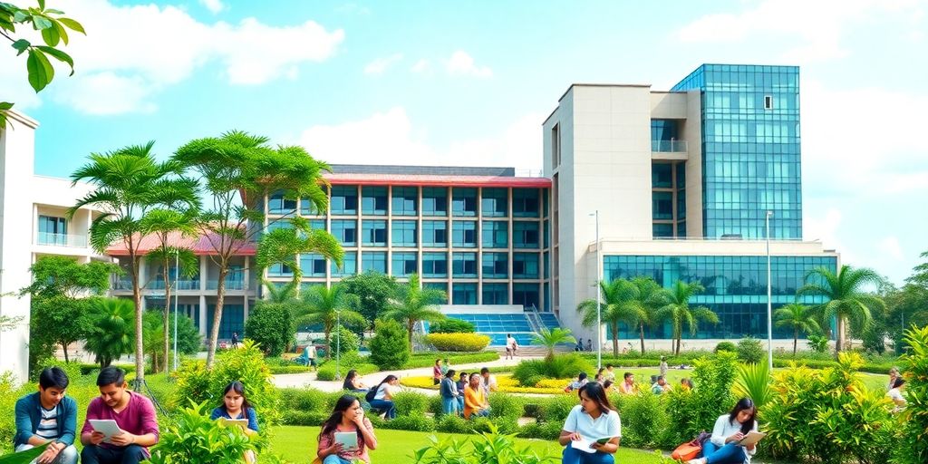 Diverse students on a Malaysian university campus.