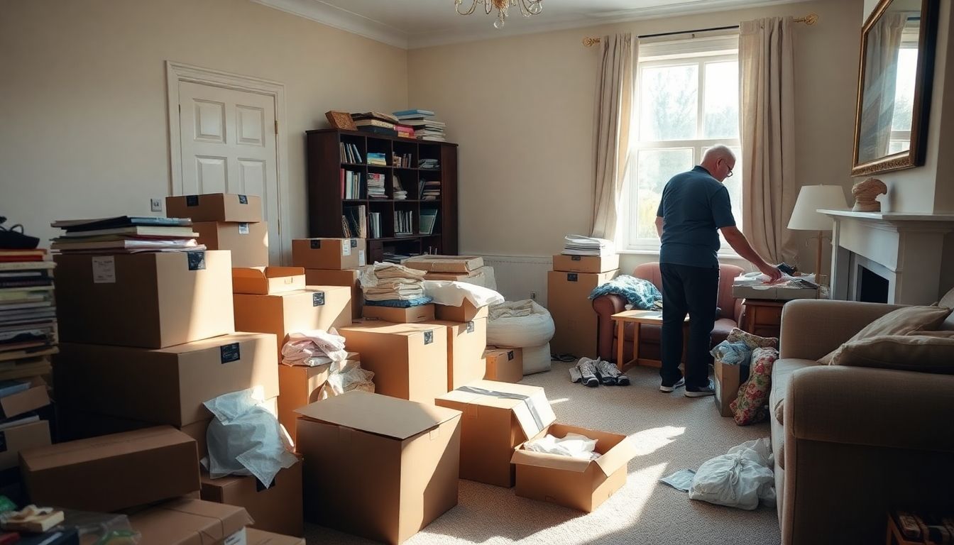 House clearance scene in a London property.
